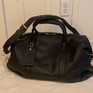 Coach black leather duffel